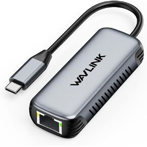 WAVLINK 5Gbps USB C to Ethernet Adapter, 5000Mbps USB-C to RJ45 Network Converter, Aluminum Case for Windows, Mac OS, iPad OS and More, RTL8157 Chipset, (5Gbps Need Type-C > 3.2)