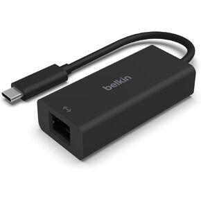 Belkin USB Type C to 2.5 Gb Ethernet Adapter, USB-IF Certified Thunderbolt 3 & 4 / USB-C to LAN Network Adapter Compatible with MacBook Pro/Air, iPad Pro, XPS, Surface, and Other USB C Devices