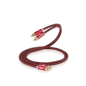 BOAACOUSTIC Audiophile 2RCA to 2RCA Male Audio Cable,4N OFC Oxygen-Free Copper, Dual-Shielded, Gold Plated Connectors (3.28ft/1m)