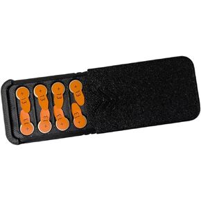 3 Boyz Printz Hearing Aid Battery Case, Pocket Size Storage Container, Holds 6 Size 13 Batteries, Black