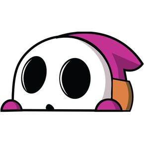 Shy Guy Character Video Game Decal Stickers for Cars Laptop Skateboard Wall Decor UV Resistant 6 in X 3.3 in (Blue)