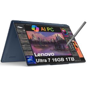 2025 Lenovo Yoga 9i 2-in-1 Business AI PC Laptop (14" 2.8K 120Hz Touchscreen, Intel 16-core Ultra 7 155H, 16GB RAM, 1TB SSD, Arc Graphics, Stylus), Backlit, FP Reader, IR Webcam, B&W Audio, Win 11 Pro