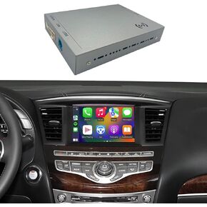 Wireless CarPlay&Android Auto Module Compatible with Infiniti JX35 M25 M35 M37 M56 Q70 QX56 QX60 QX80 Nissan Armada Quest Retrofit Kit Support Original Camera,Bluetooth Audio and Micphone
