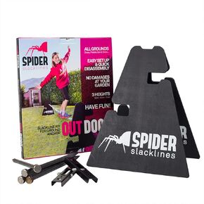 | Outdoor Beginner's Kit - Two Frames with 3 Height Adjustments 12-20 - 27.5 in, No Need to Attach to Trees - Slackline Not Included