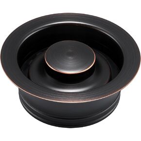 Luxier GD02-O Kitchen Sink Garbage Disposal Flange and Stopper in Oil Rubbed Bronze