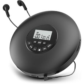 Arafuna Portable CD Player-Compact Discman CD Player-Personal Music Player with CD-R & CD-RW Playback Anti-Skip Protection, Programmable Tracks - Earphones Included