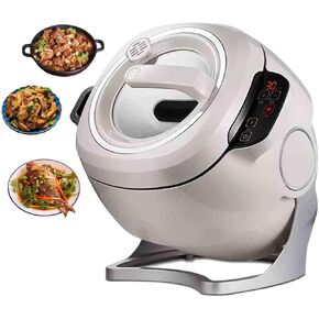 Multi-Function Stir-Fry Machine Cooker, Auto Cooking Wok Fried Rice Machine Automatic Rotation, Drum Type Stir Frying Machine for Stir