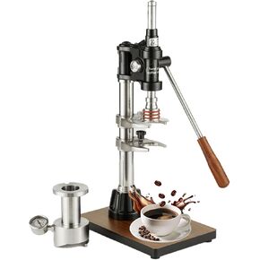 Manual Lever Espresso Maker, 16 Bar Hand Pressure Coffee Maker with 100ML Capacity, Labor-saving Handle and Extraction Pressure Gauge