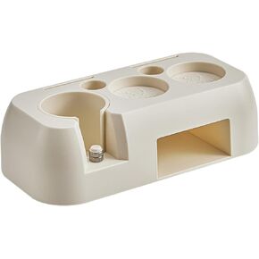 Coffee Tamper Station ABS Coffee Portafilter Storage Holder Tamping Stand for Home Kitchen Cafe Bar (Beige)