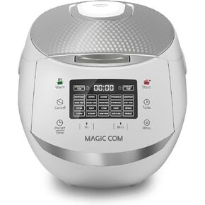 MAGiC COM Rice Cooker, 10Cups(Uncooked) 15 Pre-Set Menus with One-Touch Cooking, Multi-Cooker & Steamer for White Rice, Cake, Bread & Yogurt. Non-Stick Inner Pot & Auto Keep-Warm, Easy to Use & Clean