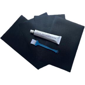 4 pcs PVC Repair Patches and 1 Glue PVC Repair kit, Be Suitable for Repair Various Inflatable Boats, Inflatable beds, Inflatable Swimming Pools