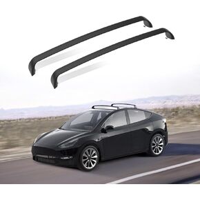 ThinSGO Noiseless Lockable Roof Rack Fits for Tesla Model Y 2020-2025 Cross Bar All Aluminum Kayak Bike Crossbar Rooftop Luggage Cargo Carrier for Canoe Rack