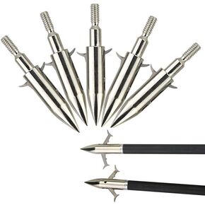 Pack of 6 Archery Bowfishing Broadheads Blade Arrowheads Tips Points Bow Fishing Hunting