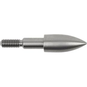 Bohning Match Grade Screw-in Bullet Points for Standard (5/16"/0.246"/6.5 mm) Arrow Shafts, 125 Grain, 12pk