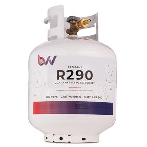 High-Purity 20LB Propane Tank R290 - USA-Sourced Propane Fuel - Guaranteed 99.5% Purity - Brass 1/4 JIC Flare Adapter-Brass / 1/4" JIC Flare