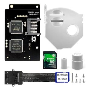 GDEMU V5.20 Optical Drive Emulation Board & Remote Card Kit for SEGA Dreamcast GDU DC VA1 Console SD Extension V5.20.5 Set (White+8G)