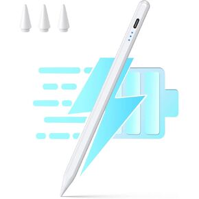 Stylus Pen for iPad 11th & 10th Generation - 10Mins Faster Charge Compatible with (2018-2025) Apple iPad 6-11 Gen, iPad Air 3/4/5/M2/M3, iPad mini 5/6, iPad Pro 11"/12.9"/M4