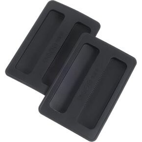 Toaster Cover 2 Pack Silicone 2 Slice Toaster Lid Appliances Top Cover Bread Maker Dust Cover Protector Kitchen Appliance Sandwich Machine Part Accessories (Black)