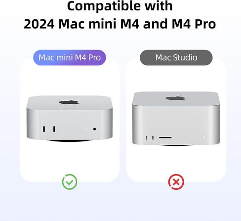 مكتب Eletiuo Desk Stand for Mac Mini M4/M4 Pro 2024 ، حامل سطح المكتب السيليكون مع تبديد الحرارة ، قاعدة مضادة للانزلاق ، وصولًا سهلاً للزر ، وتوفير المساحة لتحسين التبريد والمكتب ، والرمادي. in Kuwait