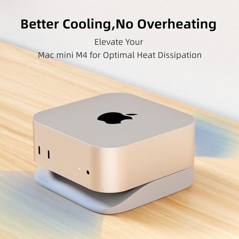 مكتب Eletiuo Desk Stand for Mac Mini M4/M4 Pro 2024 ، حامل سطح المكتب السيليكون مع تبديد الحرارة ، قاعدة مضادة للانزلاق ، وصولًا سهلاً للزر ، وتوفير المساحة لتحسين التبريد والمكتب ، والرمادي. in Kuwait