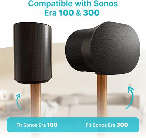 يقف مكبر الصوت زوجًا لعصر Sonos 100 و ERA 300،11 رطل ، و 30.6 بوصة من الحامل الطابق الثابت مع إدارة الكابلات ، وقاعدة كبيرة مع جبل مكبر صوت خشبي ، أسود ، in Kuwait