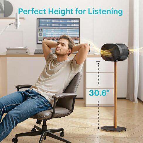 يقف مكبر الصوت زوجًا لعصر Sonos 100 و ERA 300،11 رطل ، و 30.6 بوصة من الحامل الطابق الثابت مع إدارة الكابلات ، وقاعدة كبيرة مع جبل مكبر صوت خشبي ، أسود ، in Kuwait