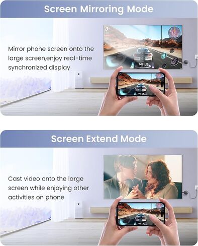 Wireless HDMI Display Adapter Plug & Play, avedio links 2.4G & 5G Wireless HDMI Dongle Screen Mirroring Adapter Compatible with iOS/Andoid for TV, Monitor, Projector (Black) in Kuwait