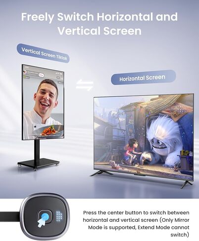 Wireless HDMI Display Adapter Plug & Play, avedio links 2.4G & 5G Wireless HDMI Dongle Screen Mirroring Adapter Compatible with iOS/Andoid for TV, Monitor, Projector (Black) in Kuwait