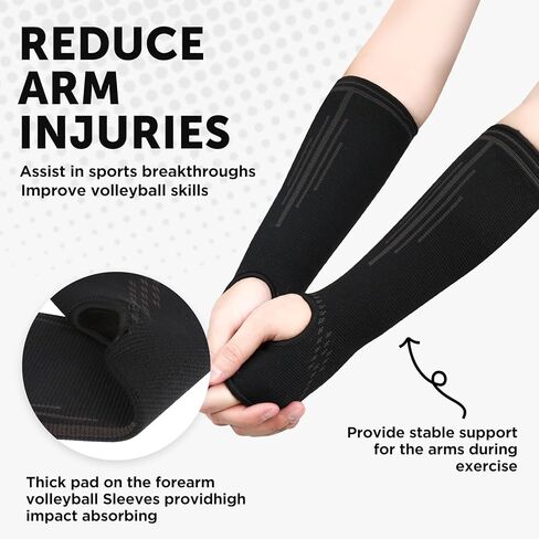 ROOCHKD Volleyball Arm Sleeves Passing Forearm Sleeves Compression Arm Guard Sports Training Arm Protector for Kids & Adult in Kuwait