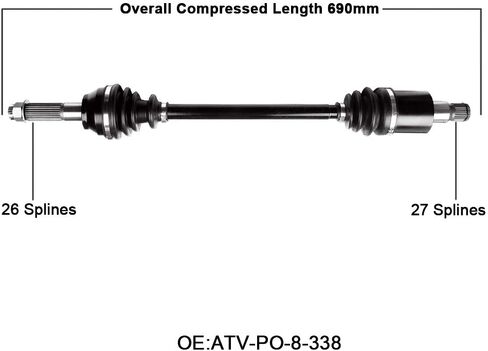 ECCPP CV Axle Drive Shaft Assembly fit 2009-2014 for Polaris Ranger RZR S 800 RZR 4 800 Rear Left Right 1332638 1332883 in Saudi Arabia