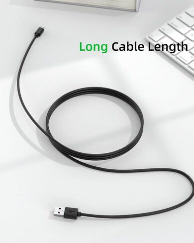 10 ft Micro USB Charger Cable for PS4 Controller Playstaion 4, DualShock 4, Xbox One X/S, for Roku Streaming Stick, Android Phone, Kindle Tablet, High Speed Data Sync Power Cord, Black in Saudi Arabia
