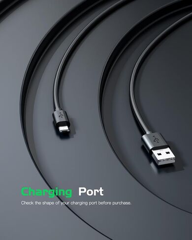 10 ft Micro USB Charger Cable for PS4 Controller Playstaion 4, DualShock 4, Xbox One X/S, for Roku Streaming Stick, Android Phone, Kindle Tablet, High Speed Data Sync Power Cord, Black in Saudi Arabia