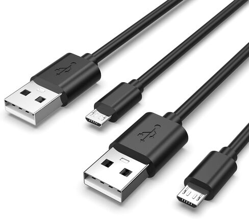 10 ft Micro USB Charger Cable for PS4 Controller Playstaion 4, DualShock 4, Xbox One X/S, for Roku Streaming Stick, Android Phone, Kindle Tablet, High Speed Data Sync Power Cord, Black in Saudi Arabia