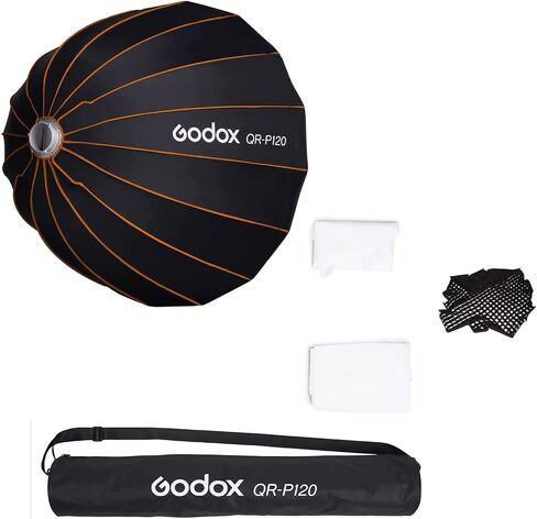 GODOX QR-P70 27.5 بوصة / 70 سم حامل سوفت بوكس ​​مكافئ بوينز، صندوق سوفت مكافئ سريع التحرير، مع ناشر أمامي وداخلي وشبكة SL-60W AD600BM VL150 UL150 SL150II Amaran 100X 200D 200X in Kuwait