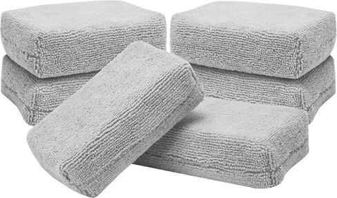 VIKING Microfiber Car Wax Applicator and Cleaning Pads with Finger Pockets - 5 in. Diameter, Blue, 8 Pack in Saudi Arabia