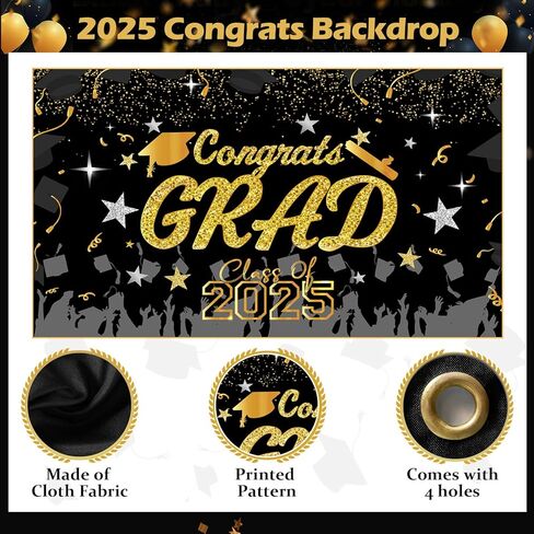 108PCS 2024 Graduation Party Decorations-Graduation Table Decorations Class of 2024 Set-Cupcake Toppers, Centerpiece, Tablecloth, Ballons, Party Favor Boxes, Candy Labels, Banners&Cupcake Stand 2024 in Kuwait