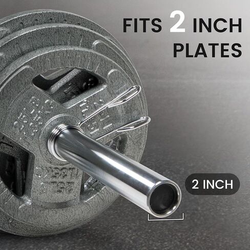 Signature Fitness Olympic Bar for Weightlifting and Power Lifting Barbell, 700-Pound Capacity (7' Feet, Silver) in Saudi Arabia