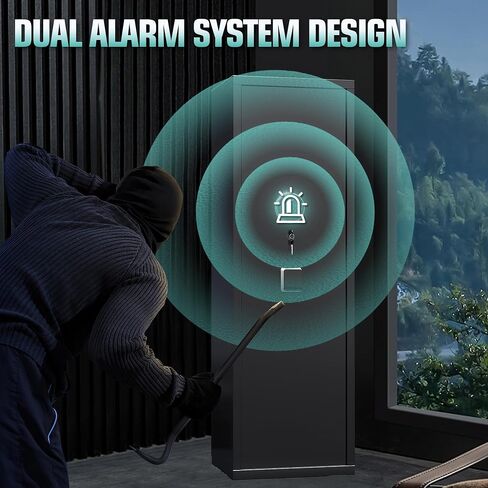 8 Gun Safe with 3 Pistol Pouches,No Assembly Required,Quick Access Biometric Large Gun Cabinet Lock,Tall Heavy-Duty Gun Safe for Home Rifle Pistols and Shotguns in Saudi Arabia