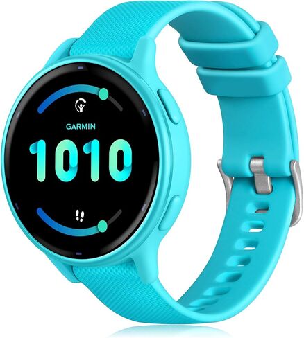 GEAK Compatible with Garmin Vivoactive 5 Watch Bands/Garmin Vivoactive 3 Watch Bands,20mm Silicone Band for Vivoactive 3 Music/Vivomove Sport,Forerunner 645/245 Music Smartwatch Women Men Black in Kuwait
