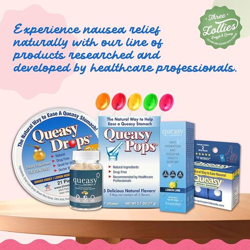 ثلاثة مصاصات Queasy Drops، موز طبيعي، 21 قطعة in Kuwait