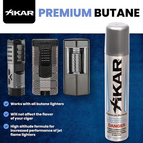 Xikar PUROFINE Premium Butane Fuel Refill with 0 Impurities 1.9oz (100ml) - Premium Quality Fuel for Jet Flame Lighters and Torches - High Altitude Formula in Saudi Arabia