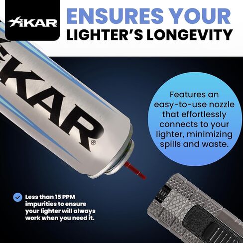 Xikar PUROFINE Premium Butane Fuel Refill with 0 Impurities 1.9oz (100ml) - Premium Quality Fuel for Jet Flame Lighters and Torches - High Altitude Formula in Saudi Arabia