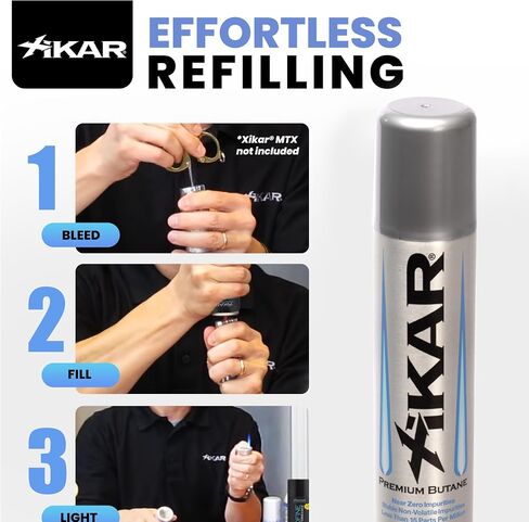 Xikar PUROFINE Premium Butane Fuel Refill with 0 Impurities 1.9oz (100ml) - Premium Quality Fuel for Jet Flame Lighters and Torches - High Altitude Formula in Saudi Arabia