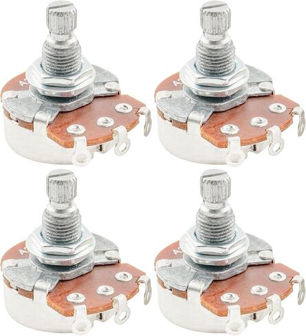 Alpha Full Metric Size A250K Guitar Pots Audio Taper Split Shaft Potentiometers for Electric Guitar/Bass (Set of 4) in Saudi Arabia