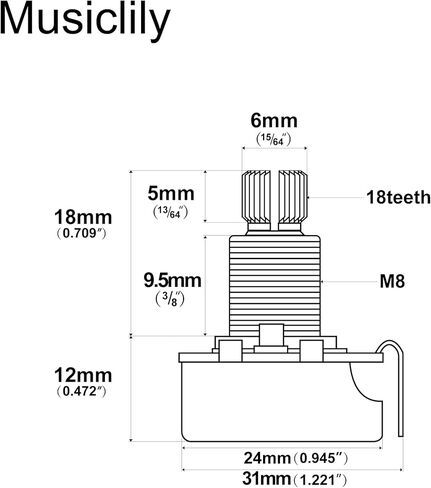 Alpha Full Metric Size A250K Guitar Pots Audio Taper Split Shaft Potentiometers for Electric Guitar/Bass (Set of 4) in Saudi Arabia