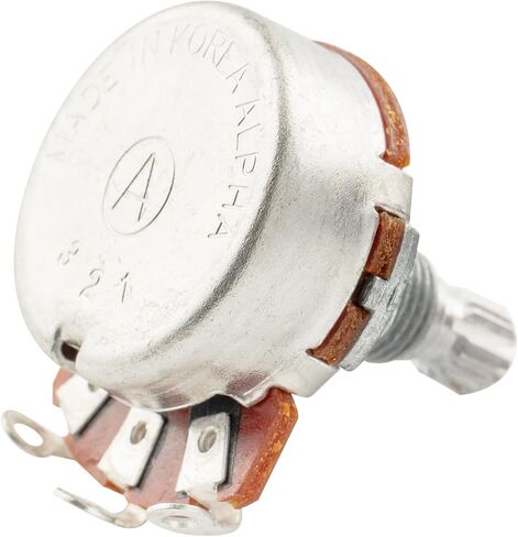 Alpha Full Metric Size A250K Guitar Pots Audio Taper Split Shaft Potentiometers for Electric Guitar/Bass (Set of 4) in Saudi Arabia