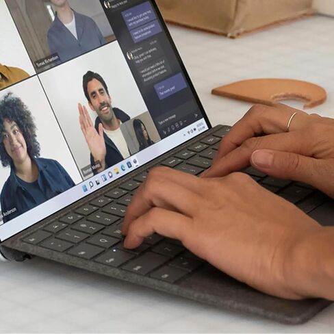 Microsoft Surface Pro Keyboard with Pen Storage and Slim Pen 2, for Surface Pro 11, 9 and 8, Instant Copilot, 4,096 Pressure Levels, Zero Force Inking, Alcantara Material, Magnetic, Black in Saudi Arabia