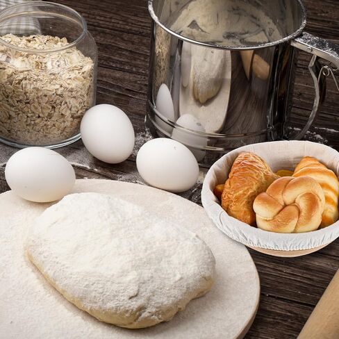 3 PCS SOURDOUGHOUGHOUGHOUGHOUGH COVER ، أغطية وعاء قماش قابل لإعادة الاستخدام لتراجع الخبز ، وغطاء النسيج المستدير بانيتون يناسب 8 "-11.5" قطره جرة خبز الفم اللوازم in Kuwait