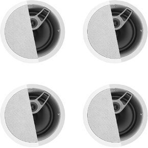 Polk Audio MC80 2-Way in-Ceiling 8" Speakers, 1 Pair (2 Speakers) | Perfect for Damp and Humid Indoor/Enclosed Areas | Bathrooms, Kitchens, Patios (White, Paintable-Grille) in Saudi Arabia