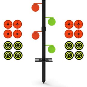 Knine Outdoors Dueling Tree Target Kit ، 4 قطع 1/4 "المجاذيف الصلب سمك في قطرها 3.5" ، هدف الصلب للتصوير